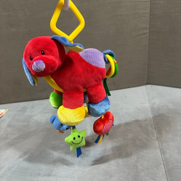 RARE Baby Gund Tutti Frutti 58331 Red Dog Hanging Activity Toy Plush Lovey - Picture 1 of 10